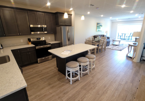 2 Bedroom Suite Kitchen and Living Space